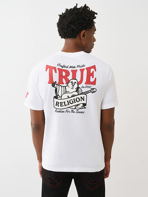 True Religion T-Shirt Warped True Buddha Optic White