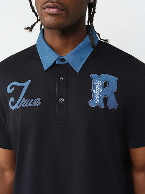 True Religion Golfer Denim Logo Jet Black