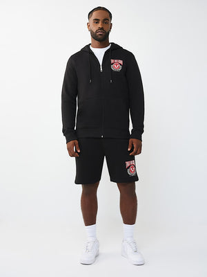 True Religion Hoodie College Hs Zip Jet Black