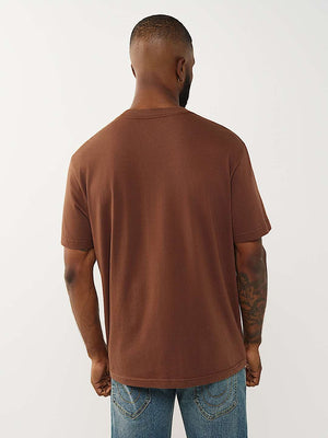TRUE RELIGION T-SHIRT MULTI PUFF HS CHESTNUT