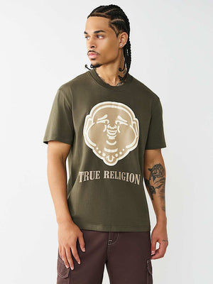 True Religion T-Shirt Puff Buddha Face Kalamata