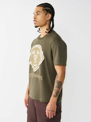 True Religion T-Shirt Puff Buddha Face Kalamata