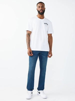 True Religion T-Shirt Glitter Puff Tr Optic White