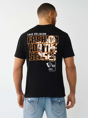TRUE RELIGION T-SHIRT FASHION SENSES JET BLACK