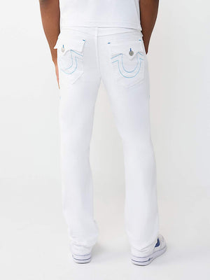 True Religion Jeans Ricky Sn Flap Straight Optic White