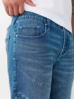 True Religion Jeans Rocco Moto Nf Skinny Medium Neptune Wash