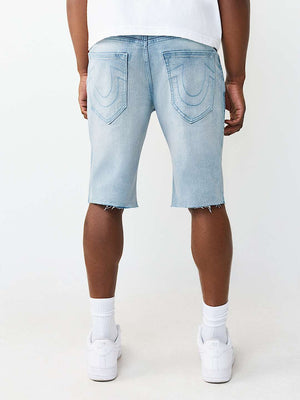 True Religion Shorts Ricky Sn Nf Raw Hem Light Skyline Wash