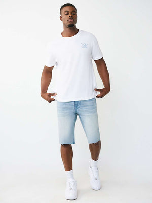 True Religion Shorts Ricky Sn Nf Raw Hem Light Skyline Wash