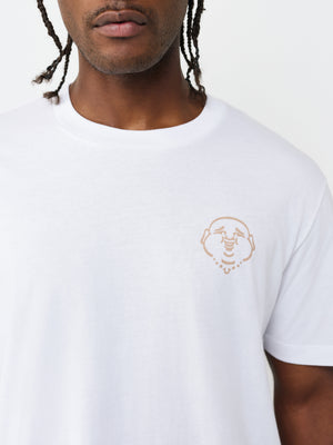 True Religion T-Shirt Abstract Denim White