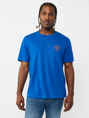 True Religion T-Shirt Abstract Denim Blue