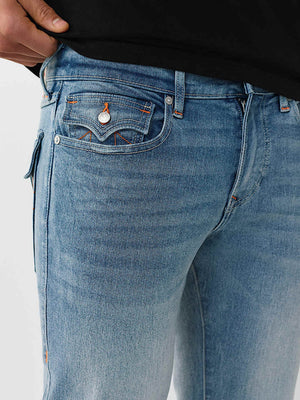 True Religion Jeans Ricky Sn Flap Straight Light Skyline Wash