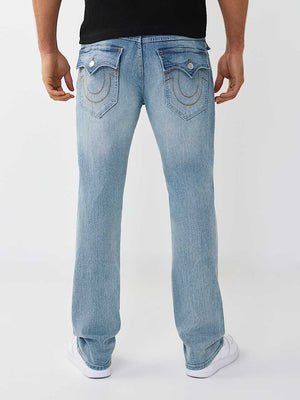 True Religion Jeans Ricky Sn Flap Straight Light Skyline Wash
