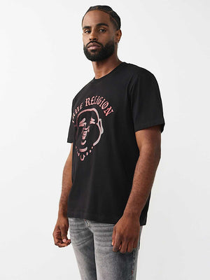 True Religion T-Shirt Stud Buddha Jet Black