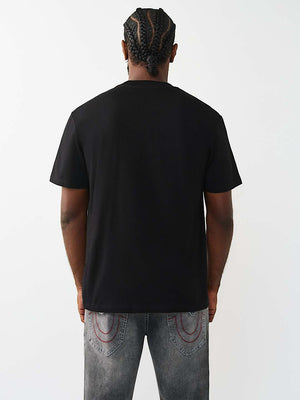 True Religion T-Shirt Stud Buddha Jet Black