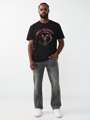 True Religion T-Shirt Stud Buddha Jet Black
