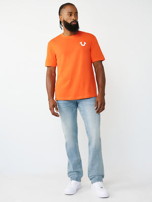 True Religion T-Shirt Dimensional Tr Flock Red/Orange