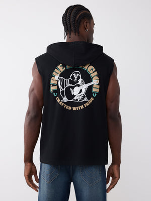 True Religion Tank Buddha Circcular Hod Black