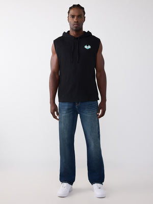 True Religion Tank Buddha Circcular Hod Black