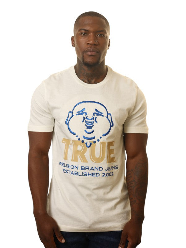 True Religion Ss True Buddha T-Shirt Face Winter White