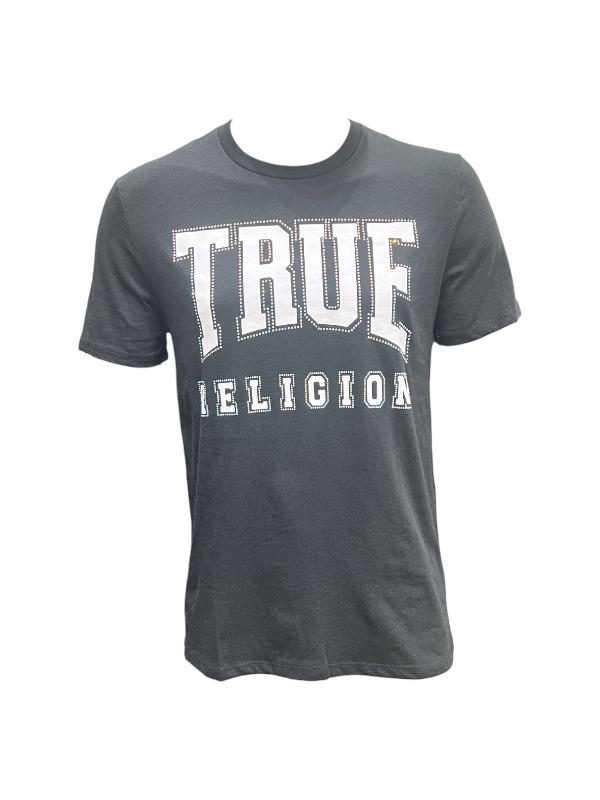 True Religion Ladies T-Shirt Tr Graphics Boyfriend Jet Black