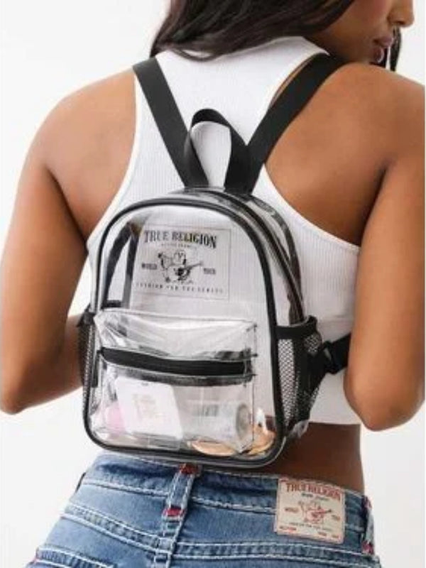 True Religion Big T Bag Backpack Clear