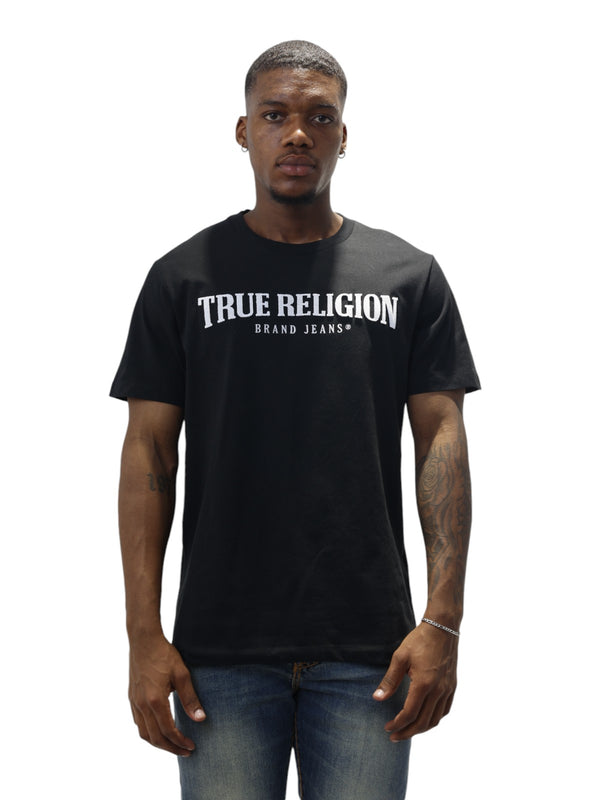 True Religion Pile Arch Logo T-Shirt Jet Black