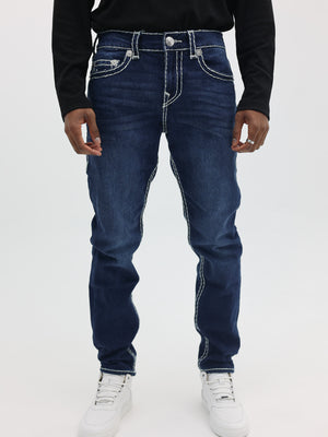 True Religion Jeans Rocco Super T NO Flap 32IN Yellow Sea Medium Wash-True Religion