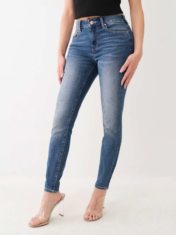 True Religion Jennie Jeans Mid Rise Skinny Blue