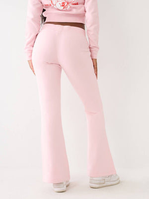 True Religion Big T Track Pants Ladies Flare Orchid Pink-True Religion