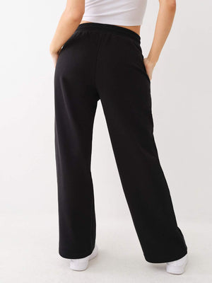 True Religion Crystal French Terry Track Pants Winter White-True Religion