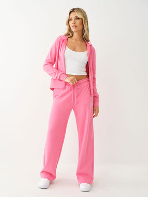 True Religion Crystal French Terry Track Pants Pink-True Religion