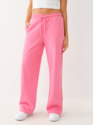 True Religion Crystal French Terry Track Pants Pink-True Religion