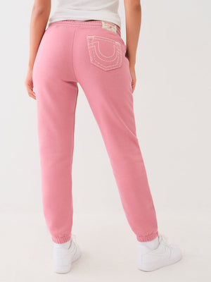 True Religion Classic Track Pants Ladies Heather Rose-True Religion