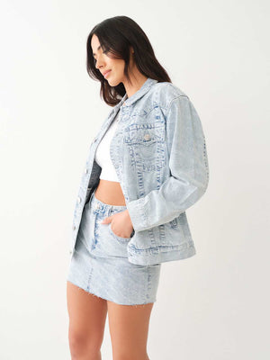 True Religion Jimmy Jacket Oversized Monogram Leaping Water-True Religion