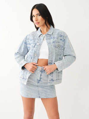 True Religion Jimmy Jacket Oversized Monogram Leaping Water-True Religion