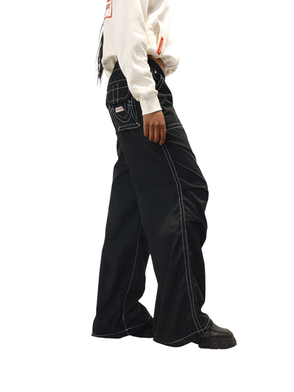 True Religion Parachute Pants Ladies Black