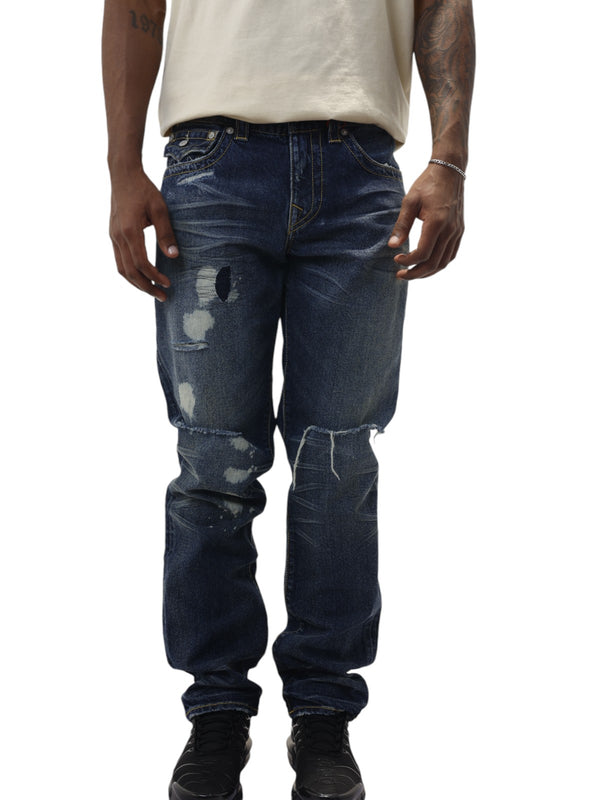 True Religion Ricky Champlain Rips Dark Wash