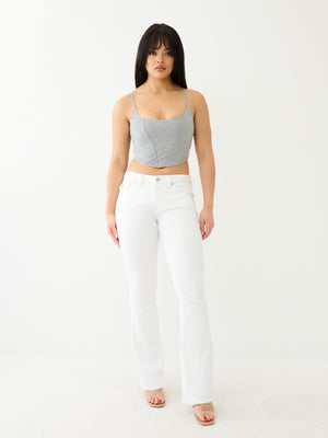True Religion Jeans Ladies Becca Mid Rise Bootcut Optic White-True Religion
