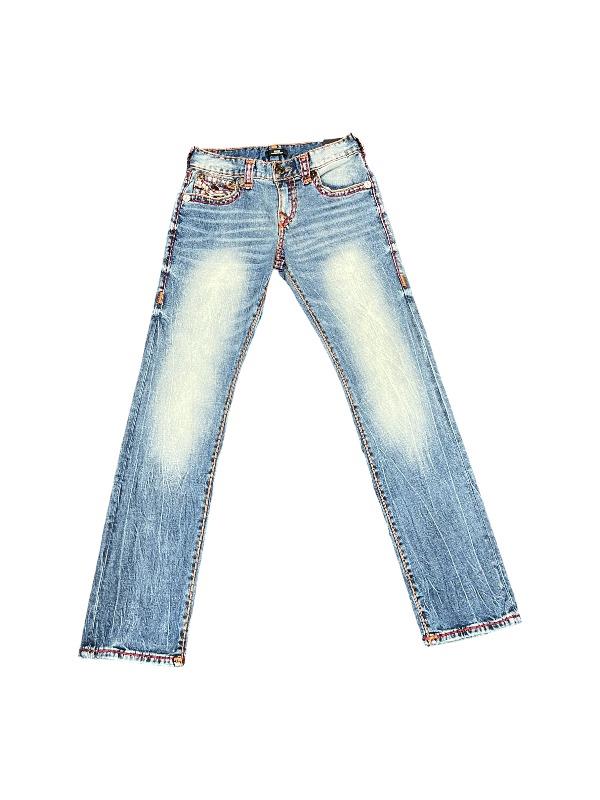 True Religion Ricky Jeans Flap Worn Trophy Medium Wash