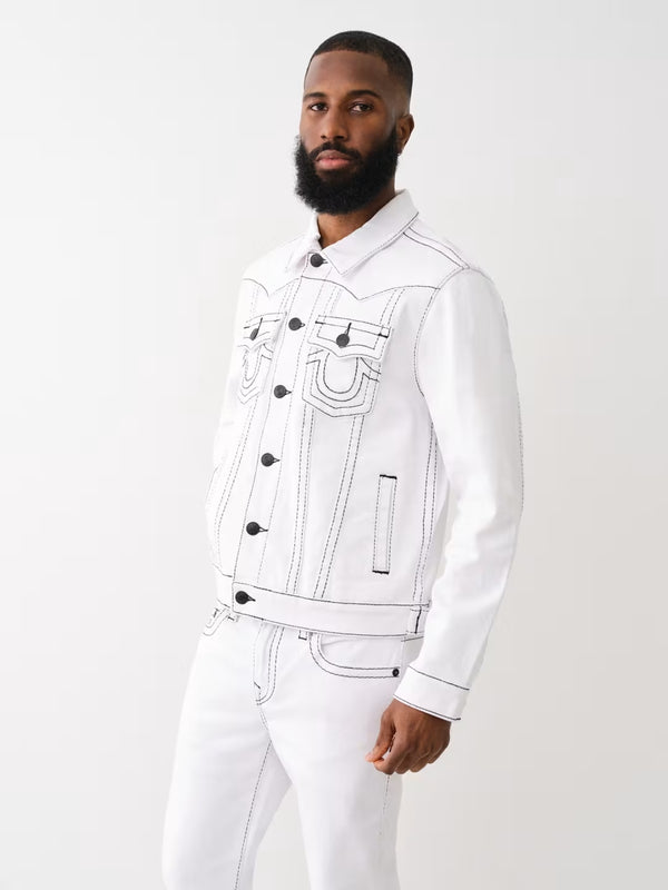 True Religion Jimmy Jacket Big T Optic White