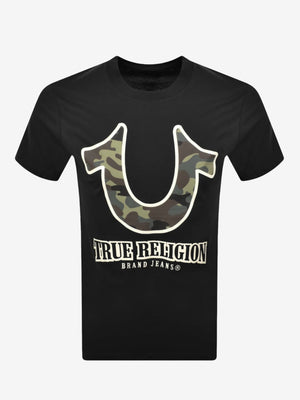 True Religion T-Shirt Camo Horseshoe Buddha Ss Jet Black