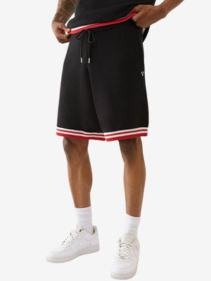 True Religion Shorts Sweater Knit S Jet Black