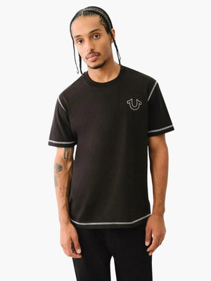True Religion Ss Flatlock Tee Jet Black