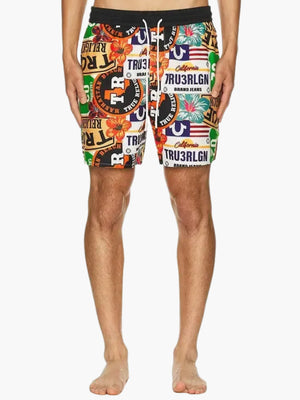 True Religion Aop Sn Board Short White / Mix