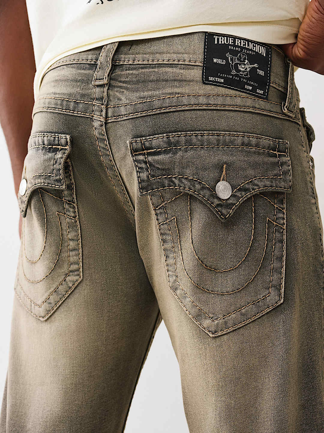 Java Ricky Big True Religion Ricky Big T Flap 34In Compass Trail Black Wash
