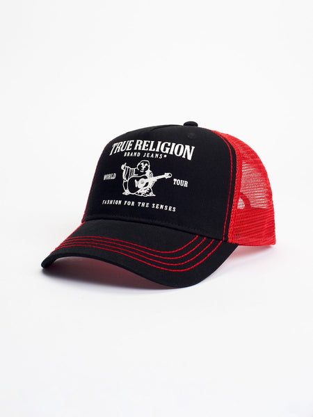 True Religion Srs Colorblock Trucker Cap Black / Red