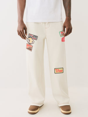 True Religion Patch Big T Baggy Sweatpant Vapor Grey-True Religion