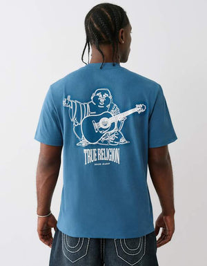 True Religion Ss Vintage Puff Buddha Tee Midnight