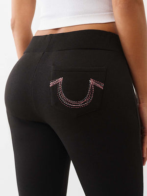 True Religion Pants Rainbow Hs Stitch Bootcut Jet Black