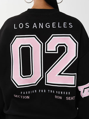 True Religion Sweater Boyfriend Pullover Jet Black